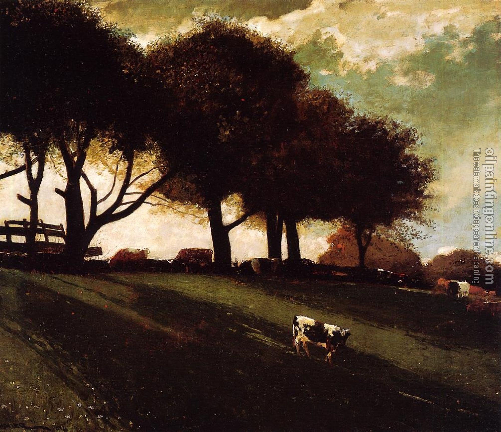 Homer, Winslow - Twilight at Leeds, New York